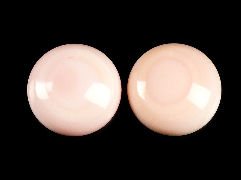 Кабошоны розового перламутра ракушки моллюска Pink Queen Conch. Погрешность измерения 0, 5 - 1 мм. Микровыемки. Цена указана за пару. 