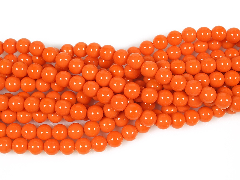 Бусины оранжевого кальцита (имитация). Диаметр отверстия - 1.5 мм. Размеры, вес, длина и количество бусин на нити указаны примерно.
