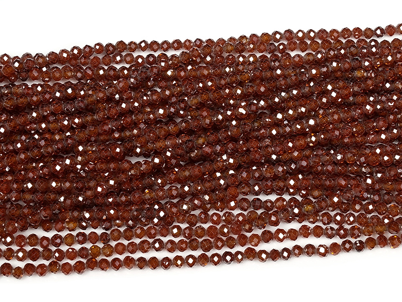 Граненые бусины фианиты (цирконы) гранат