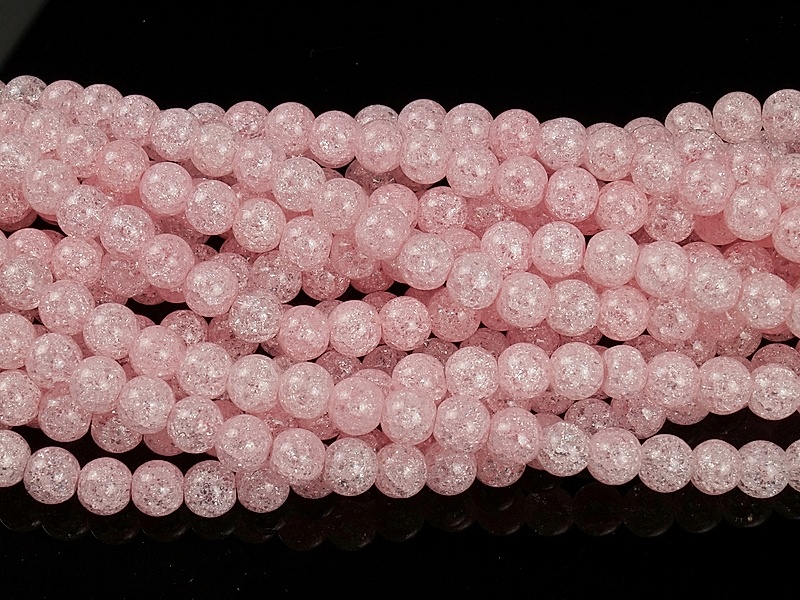 Бусины розового "сахарного кварца"  (торговое  название, выращен). Диаметр отверстия 1 мм. Размеры, вес, длина и количество бусин на нити указаны примерно.
