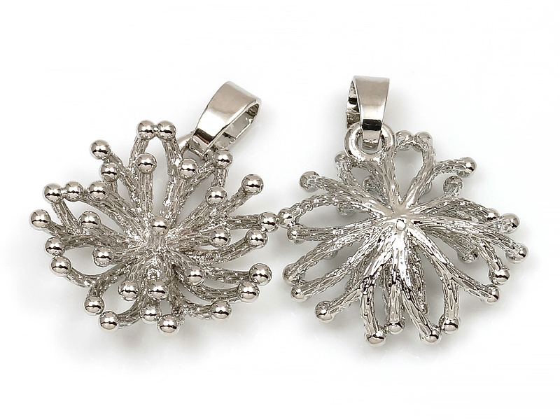 Пoдвecка "Цветок хризантемы" родий