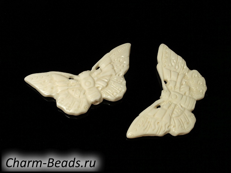 Резные бусины натуральной кости яка (прессованной). Диаметр отверстия 2 мм. Размеры указаны приблизительно. Бусины могут незначительно отличаться в исполнении мелких элементов резьбы. Цена указана за одну бусину. | Интернет-магазин товаров для рукоделия