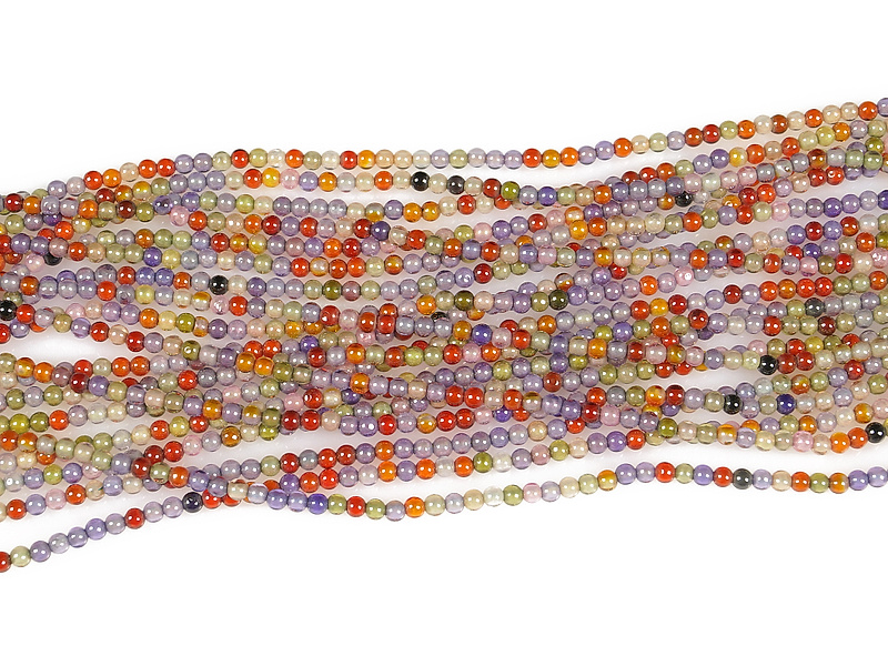 Бусины фианиты (цирконы) с блеском сияния высокого качества разноцветные для создания бижутерии (украшений). Диаметр отверстия - 0.4 мм. Размеры, вес, длина и количество бусин на нити указаны примерно.

