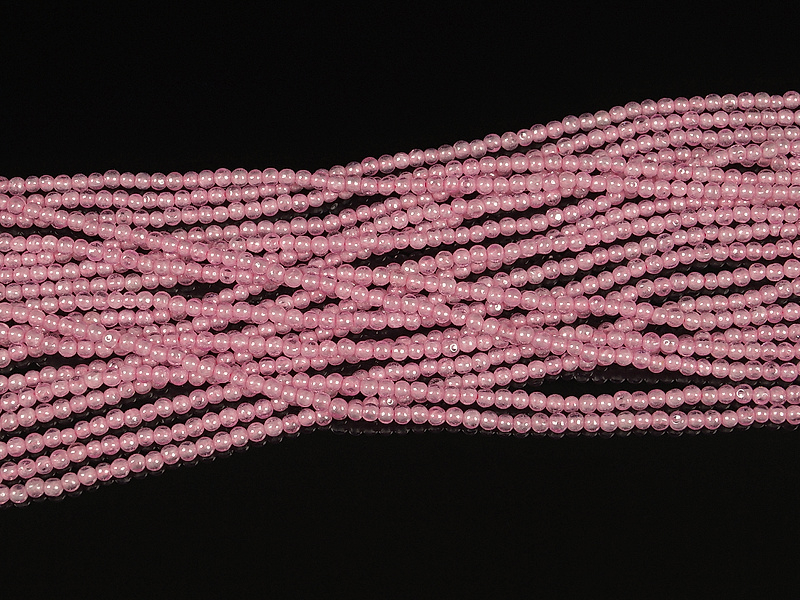 Бусины фианиты (цирконы) с блеском сияния высокого качества розовые для создания бижутерии (украшений). Диаметр отверстия - 0.4 мм. Размеры, вес, длина и количество бусин на нити указаны примерно.
