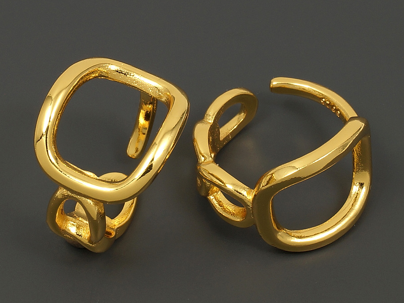 Основа для кольца для создания бижутерии (украшений). Покрытие - золото 14К. Размер кольца варьируется от 17 до 17.5 мм. На кольцах с уценкой неровности литья. Цена указана за 1 штуку.
