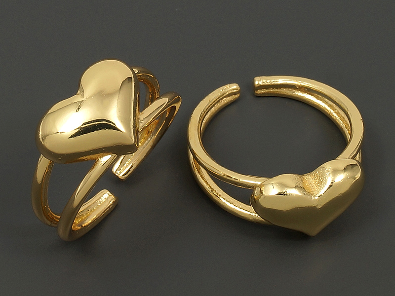 Основа для кольца для создания бижутерии (украшений). Покрытие - золото 14К. Размер кольца варьируется от 16 до 17 мм. На кольцах с уценкой выемки. Цена указана за 1 штуку.
