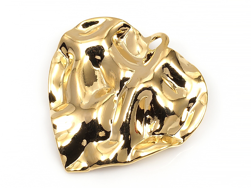 Подвеска "Барельефное сердце" для создания украшений (бижутерии). Покрытие - золото 14К. Диаметр отверстия - 2 мм. Цена указана за штуку.&nbsp;
