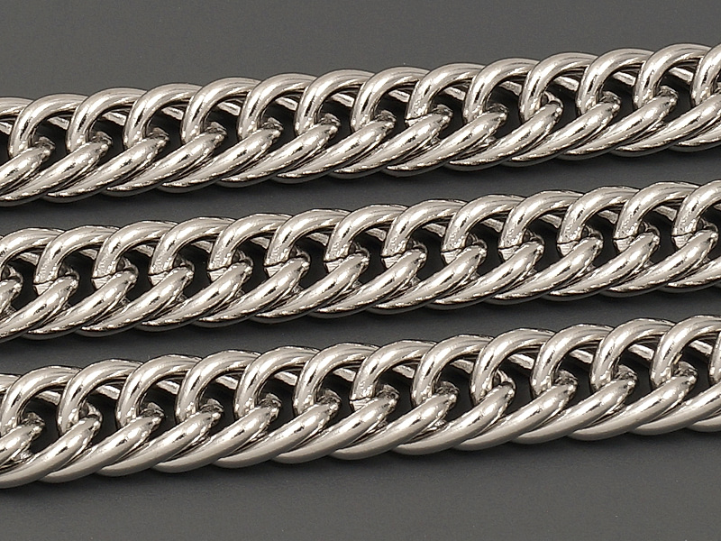Ювелирная цепочка панцирное плетение для создания бижутерии (украшений). Основа - нержавеющая сталь. Размер звена - 8х5.5х1.5 мм, не замкнуто.&nbsp;
