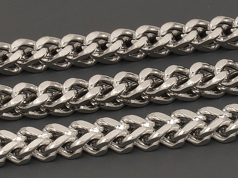 Ювелирная цепочка двойное панцирное плетение для создания бижутерии (украшений). Основа - нержавеющая сталь. Толщина цепочки - 3.5 мм. Размер звена - 5х3.5 мм, не замкнуто.&nbsp;
