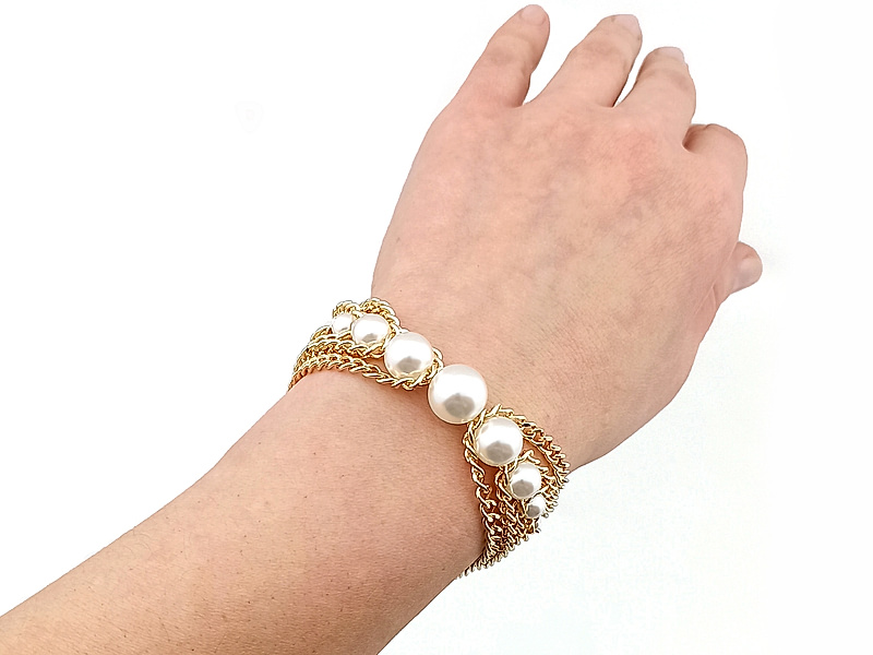 Набор материалов "Браслет с жемчугом Melanie Geargcopoulos" золото