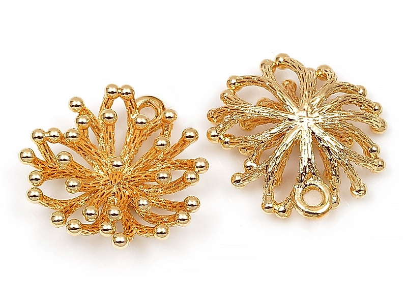 Пoдвecка "Цветок хризантемы" золото