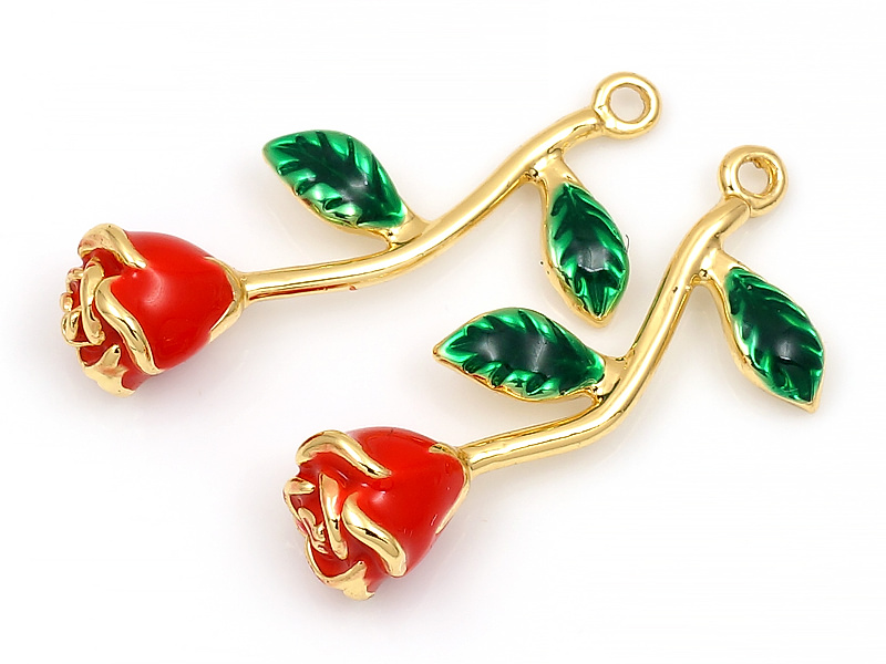 Подвеска "Красная роза"