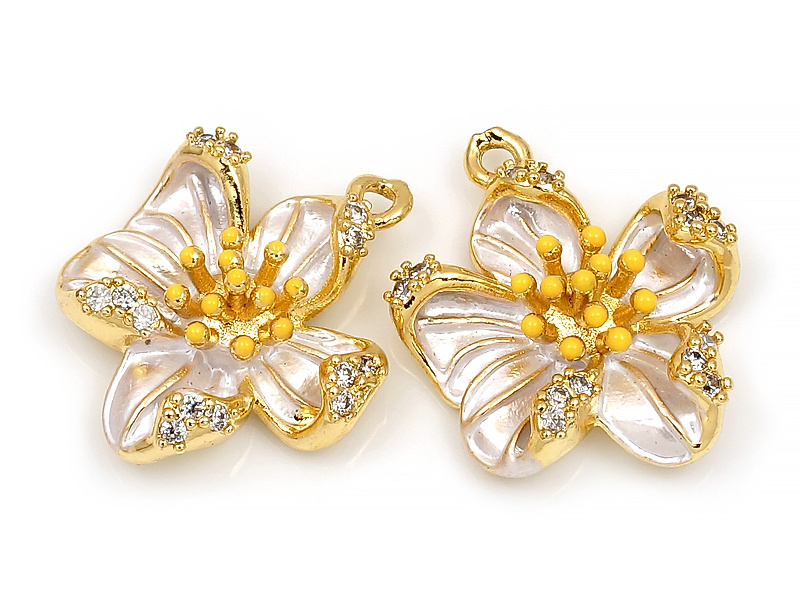 Подвеска "Желтый матовый цветок"