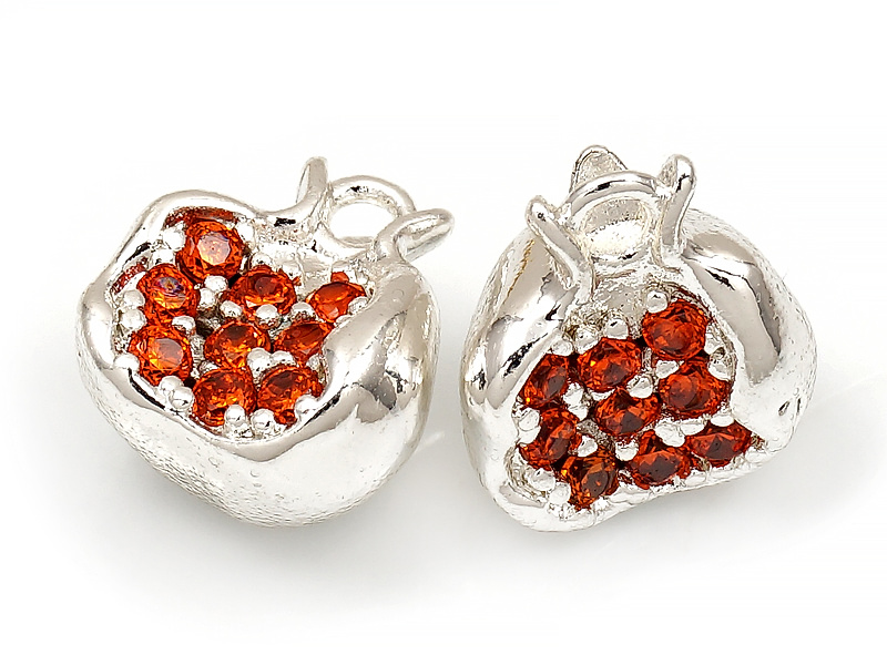 Подвеска "Мятый серебряный гранат" для создания бижутерии (украшений). Покрытие - родий. Вставки - инкрустация цветными фианитами. Размеры - 11х10х6.5 мм. Диаметр подвесного колечка - 1.5 мм, колечко замкнуто. Цена указана за штуку.
| Интернет-магазин товаров для рукоделия