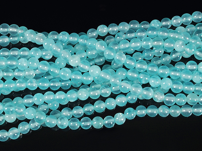 Бусины бирюзового кальцита