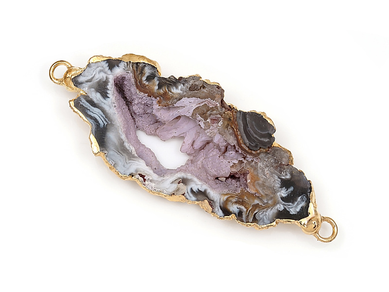 Коннектор среза жеод морозного агата