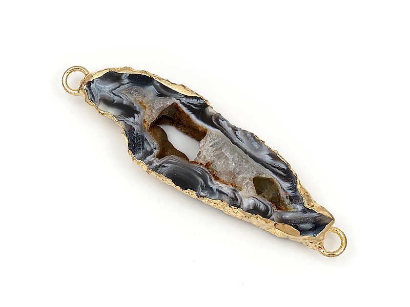 Коннектор среза жеод морозного агата