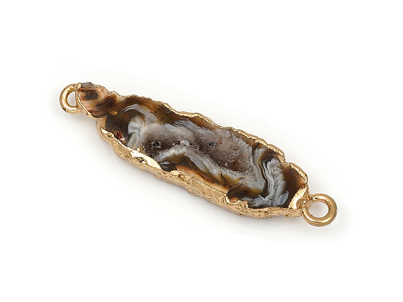 Коннектор среза жеод морозного агата