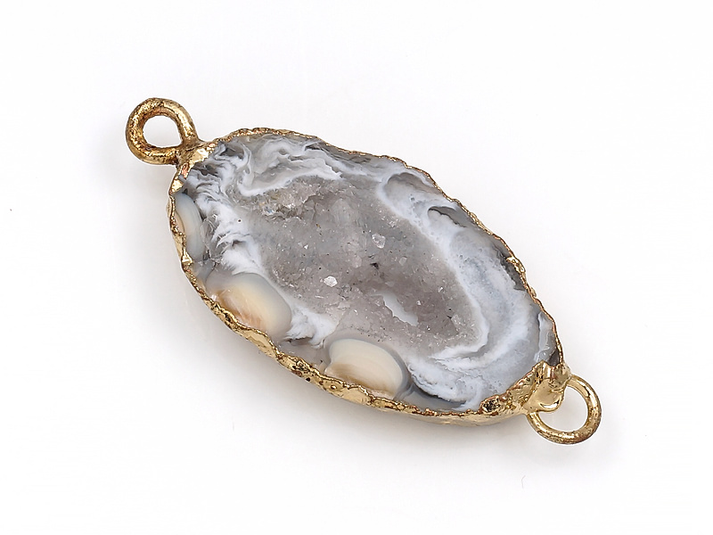 Коннектор среза жеоды морозного агата