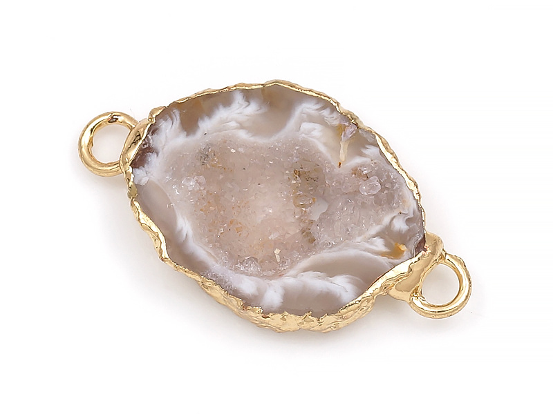 Коннектор среза жеоды морозного агата