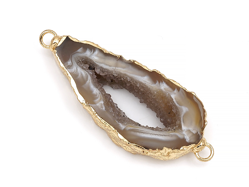 Коннектор среза жеоды морозного агата