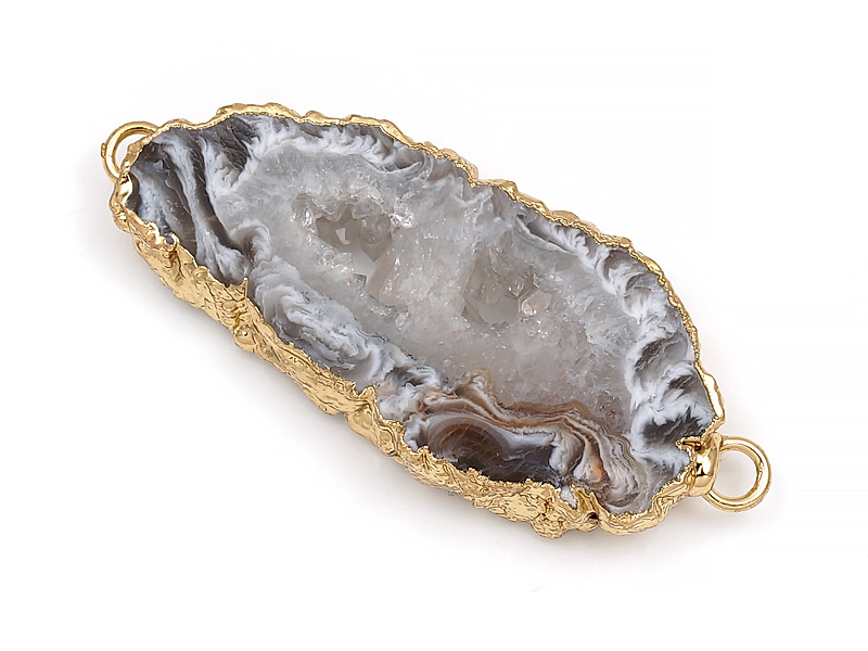 Коннектор среза жеоды морозного агата