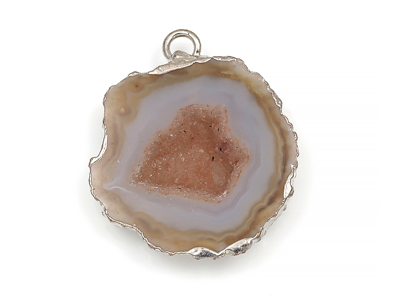 Подвеска среза жеоды морозного агата в оправе цвета "серебро". Месторождение - Бразилия. Подвес - 2 мм. Размеры и вес усреднены. Мелкие выемки.
| Интернет-магазин товаров для рукоделия