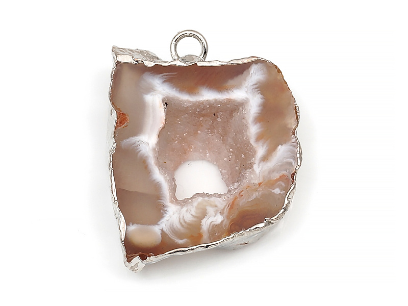 Подвеска среза жеоды морозного агата в оправе цвета "серебро". Месторождение - Бразилия. Подвес - 2 мм. Размеры и вес усреднены. Мелкие выемки.
| Интернет-магазин товаров для рукоделия