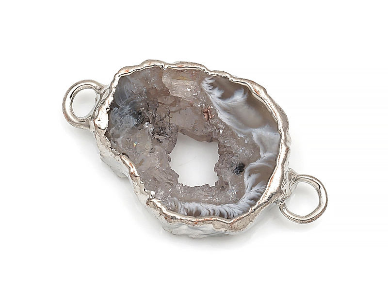 Коннектор среза жеоды морозного агата