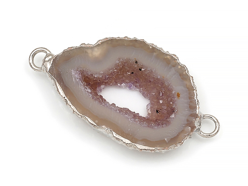 Коннектор среза жеоды морозного агата