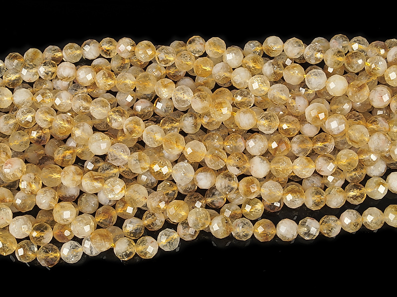 Граненые бусины цитрина