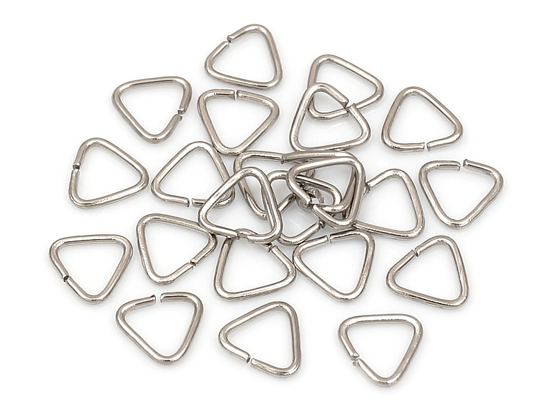 Открытые соединительные колечки треугольники родий