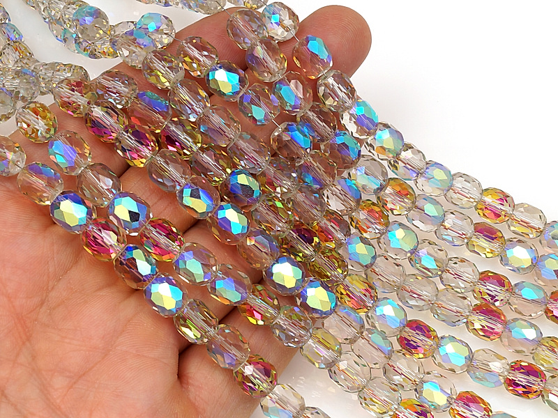 Бусины граненые бочонок "Варисцит" 8.5x8мм