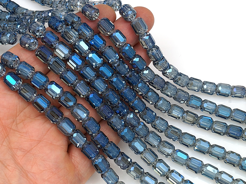 Бусины граненые бочонок "Сапфир"