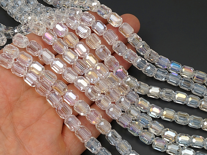 Бусины граненые бочонок "Горный хрусталь"