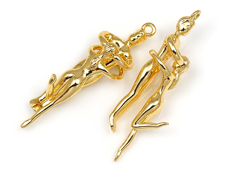 Подвеска "Мужчина и женщина в золоте" 33x10x9мм