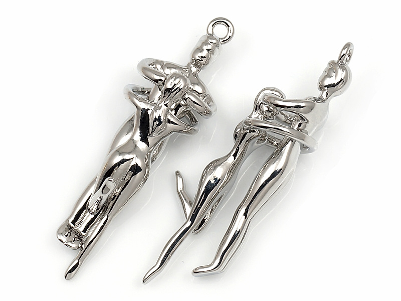 Подвеска "Мужчина и женщина в серебре" 33x10x9мм