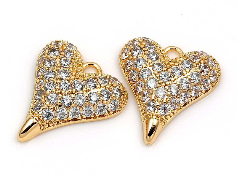 Подвеска "Сердце с золотым кончиком"