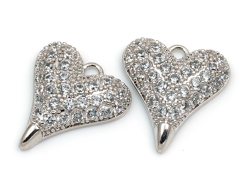 Подвеска "Сердце с серебряным кончиком"