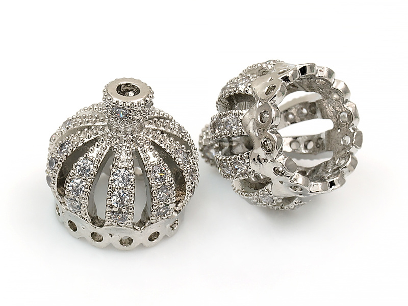 Ажурная серебряная шапочка для кисточек и бусин