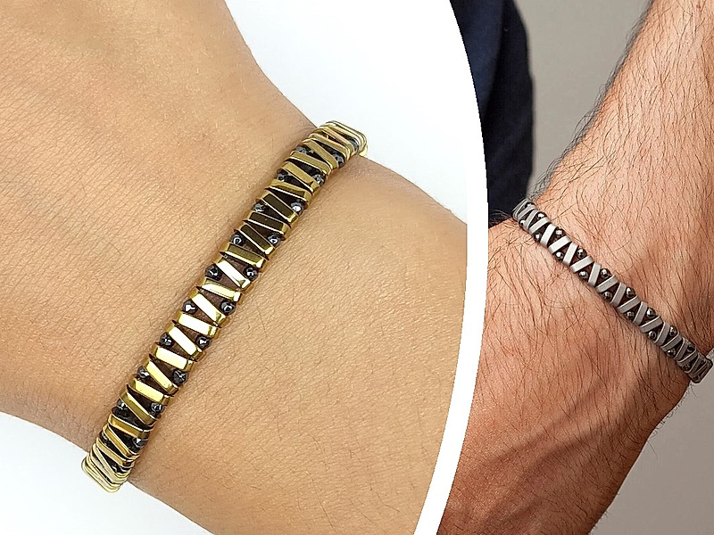 Набор материалов "Браслет с бусинами гематита тила"