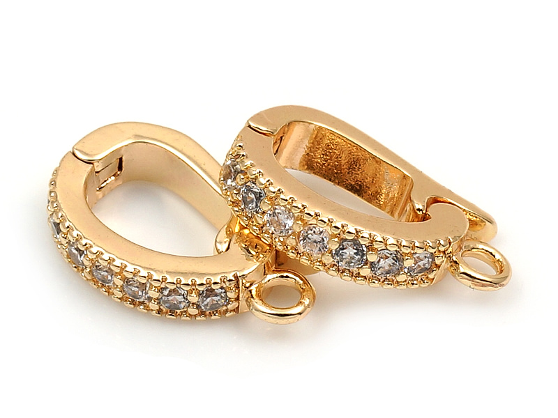 Съемный бейл с кристаллами для создания бижутерии (украшений). Покрытие - золото 14К. Вставки - инкрустация фианитами. Размеры - 12х7х2.5 мм. Размеры внутреннего пространства - 6х4 мм. Диаметр подвесного колечка - 1.5 мм, колечко замкнуто. Цена указана за штуку.


 | Интернет-магазин товаров для рукоделия