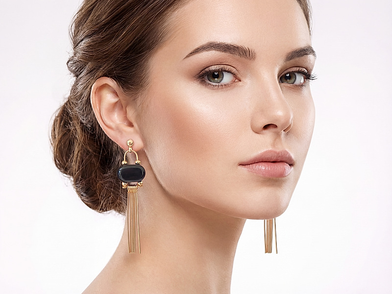 Набор материалов "Серьги  в стиле арт - деко"