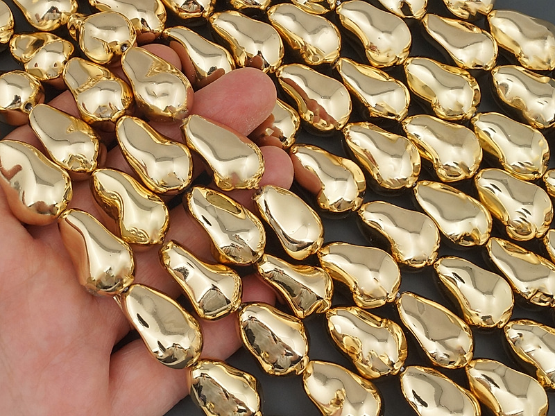 Бусины золотого барочного жемчуга майорка касуми