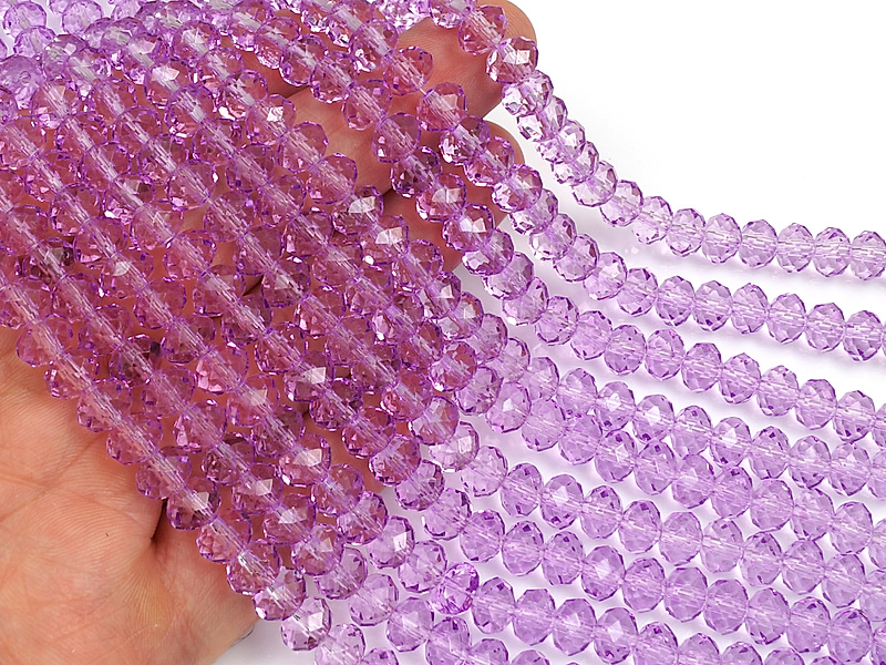 Граненые стеклянные бусины рондель "Лавандовый аметист" для создания бижутерии (украшений). Диаметр отверстия 1.3 мм. Размеры, вес, длина и количество бусин на нити указаны примерно. Точнее замеряем по требованию.
 | Интернет-магазин товаров для рукоделия