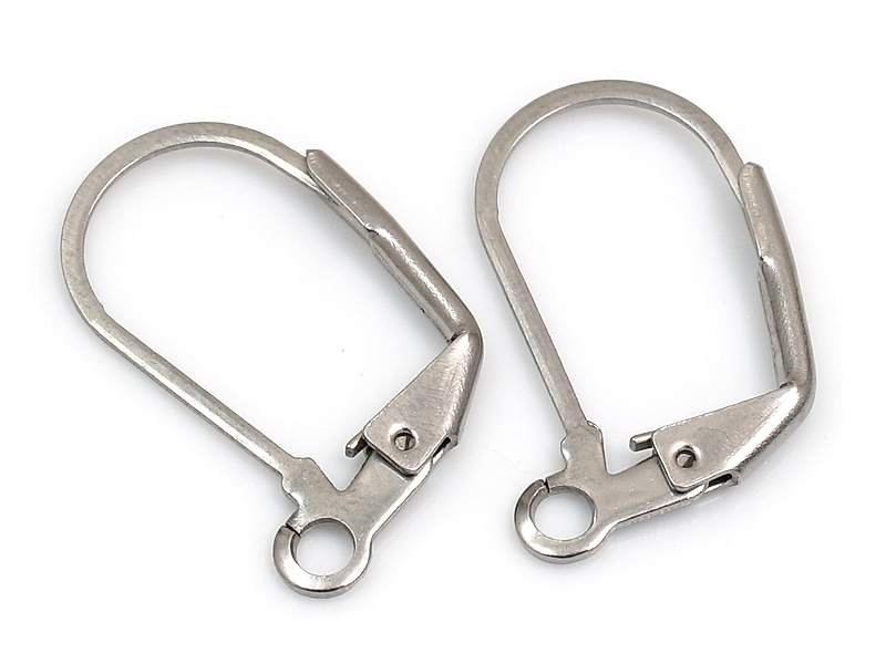 Швензы французский замок петля темный родий