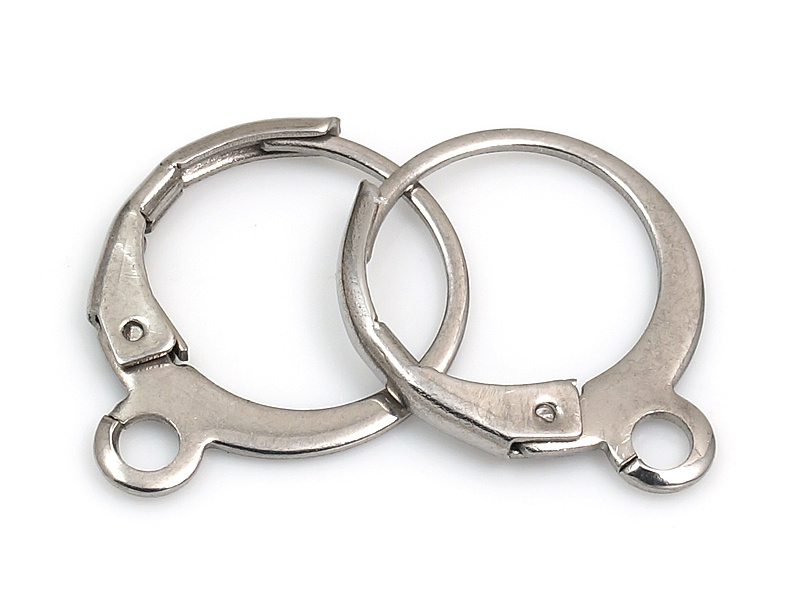 Швензы французский замок кольцо темный родий