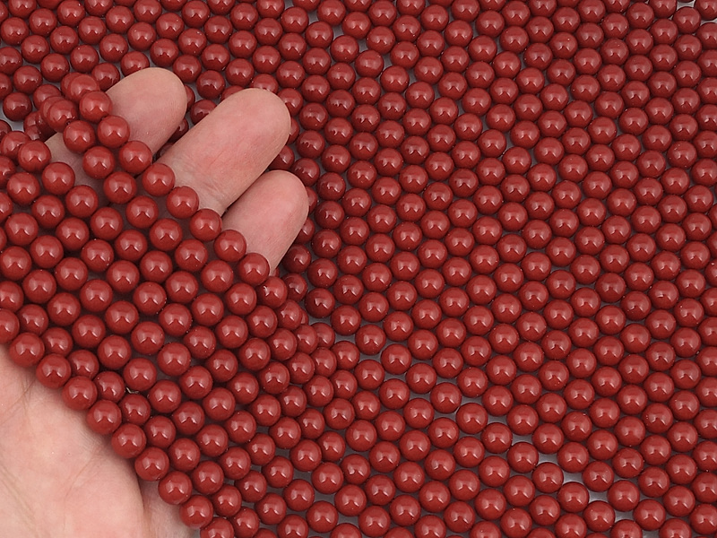 Жемчуг майорка красный коралл 6мм