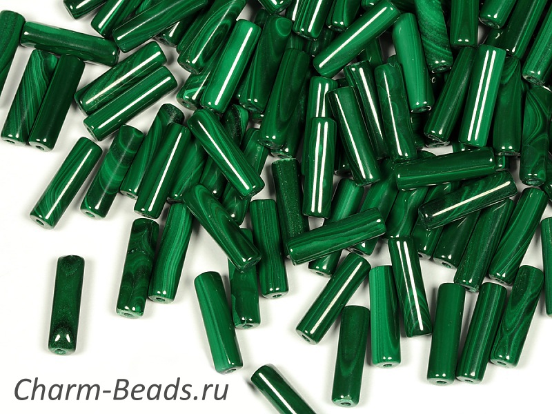 Бусины натурального малахита. Место добычи - Мадагаскар. Диаметр продольного отверстия 0.8 мм. Цена указана за одну бусину. | Интернет-магазин товаров для рукоделия
