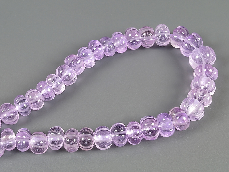 Резные бусины тыквы аметиста. Месторождение - Бразилия. Диаметр отверстия 0.4 мм. Размеры и вес усреднены. Микровыемки.
 | Интернет-магазин товаров для рукоделия